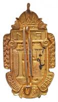 Osztrák-Magyar Monarchia ~1914-1916. "1. Császár Huszárezred" aranyozott fém sapkajelvény ...