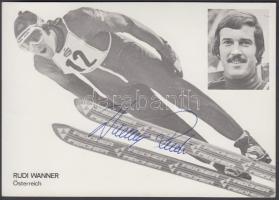 Rudi Wanner osztrák síugró aláírt fotója / Austrian skier autograph signed photo