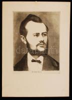 Olvashatatlan jelzéssel: Petrik Géza. Rézkarc, karton, 35×27 cm