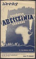 1935 Etiópia Abesszínia térképe. M. kir. éllami térképészet. Hozzá: cikk az etiópiai háborúról / Map of Ethiopia 47x40 cm