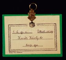 cca 1930 1. honvéd gyalogezred katonájának táblája dekoratív magyar nagycímeres akasztóval