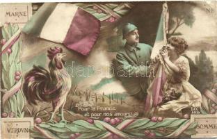 French soldier, romantic couple (EK)