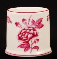 Herendi virág mintás fogpiszkáló tartó, kézzel festett, jelzett (koronás), hibátlan, m:5,5 cm