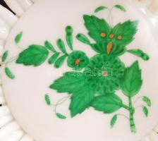 Herendi Apponyi mintás áttört kosár, kézzel festett jelzett, hibátlan, eredeti dobozában, d:11,5 cm,...