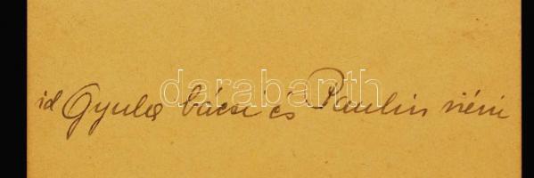 id. Sándy Gyula (1827-1894) festőművész és felesége Jánosdeák Paulina Divald Károly fotóján 11x16 cm