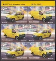 Europe CEPT Postal vehicles stampbooklet, Europa CEPT Postai járművek bélyegfüzet
