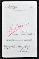 cca 1885 Hegyeshalmy Lajos (1862-1925): politikus, kereskedelemügyi és pénzügyminiszter fotója. Stre...