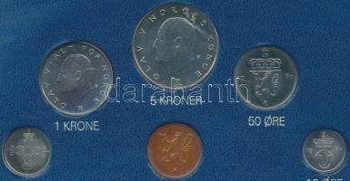 Norvégia 1980. 5o-5K 6klf darab szettben, eredeti plasztiktokban T:BU
Norway 1980. 5 Ore - 5 Kroner ...
