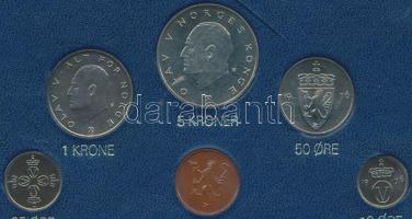 Norvégia 1976. 5o-5K 6klf darab szettben, eredeti plasztiktokban T:BU
Norway 1976. 5 Ore - 5 Kroner ...