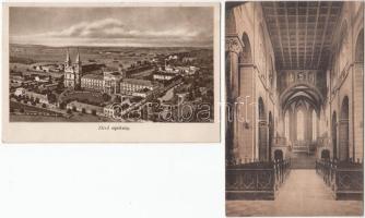 2 db RÉGI magyar városképes lap; Zirc, Veszprém / 2 old Hungarian town-view postcards; Zirc, Veszprém