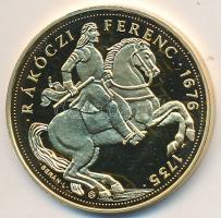 DN "Magyar aranypénzek utánveretben - Rákóczi Ferenc jubileumi 40 pengő" aranyozott Ag eml...