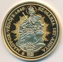 DN "Magyar aranypénzek utánveretben - V. Ferdinánd dukát" aranyozott Ag emlékérem (5.5g/0....