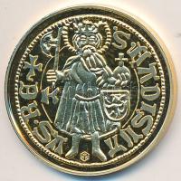 DN "Magyar aranypénzek utánveretben - Mátyás király aranyforint" aranyozott Ag emlékérem (5.5g/0.999) T:PP