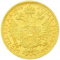Ausztria 1915. 1D Au "Ferenc József" (3.48g/0.986) utánveret T:P 
Austria 1915. 1 Ducat Au...