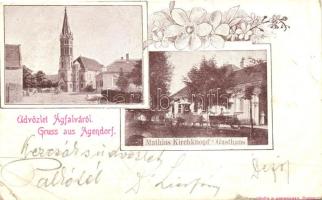 Ágfalva, Agendorf; Matthias Kirchknopf Vendéglője floral (fa)