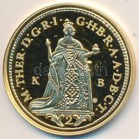 DN "Magyar aranypénzek utánveretben - Mária Terézia 2 dukát" aranyozott Ag emlékérem (5.5g/0.999) T:PP