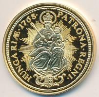 DN "Magyar aranypénzek utánveretben - Mária Terézia 2 dukát" aranyozott Ag emlékérem (5.5g...