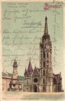 Budapest I. Mátyás templom litho (Rb)