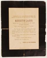 1894 Kossuth Lajos halotti értesítője Kolozsvár városától