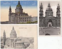 Budapest V. Szent István bazilika - 3 db régi képeslap / 3 old postcards