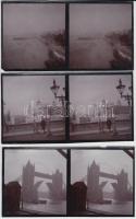 cca 1910 London 5 db sztereofotó / London stereo photos 5 pcs