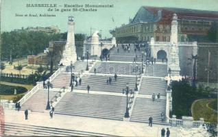 Marseille, monumental staircase, St Charles railway station