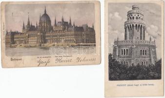 Budapest - 2 db régi képeslap / 2 old postcards