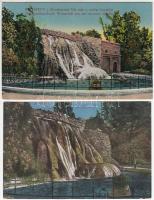 Budapest XIII. Margitsziget, Vízesés - 2 db régi képeslap / 2 old postcards