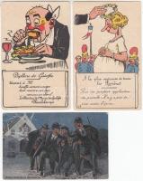 3 db RÉGI humoros grafikai motívum lap / 3 old humorous graphic motive cards