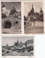 Budapest I. Halászbástya - 3 db régi képeslap / 3 old postcards