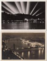 Budapest éjjel - 14 db régi képeslap / 14 old postcards
