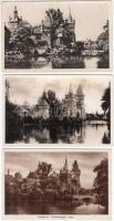 Budapest XIV. Vajdahunyad vár - 3 db régi képeslap / 3 old postcards