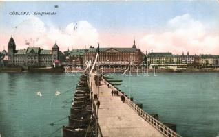 Koblenz, Coblenz; Schiffbrücke / bridge (pinhole)