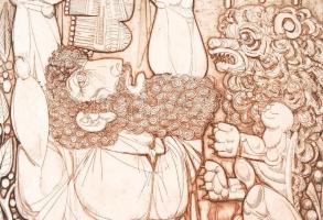 Kass János (1927-2010): Képek az Ótestamentumból, teljes mappa - 10 lap (Európa, 1985.)
10 db-os réz...