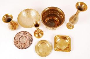 Különféle méretű réztárgyak főleg indiai, összesen:8 db