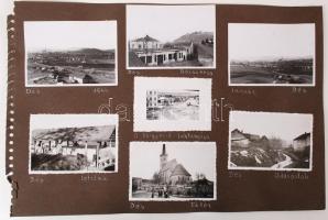 1944 37 db, elsősorban katonai fotó erdélyi katonai tevékenységről változatos méretekben albumlapokr...