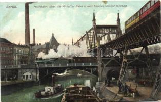 Berlin, Hochbahn, Landwehrkanal, steam engine, steam ship (EB)