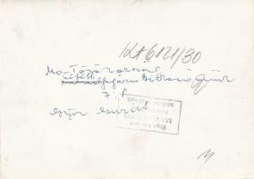 cca 1960 Komlós Tibor: Magyarország – Törökország kötöttfogású birkózó bajokság 7:1, felir...