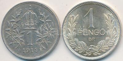 Vegyes: Ausztria 1914. 1P Ag "Ferenc József" + 1938. 1P Ag T:2-,3