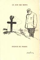 Le Jour des Morts, Soldats de France / Day of the Dead, soldiers of France, propaganda, No. 103. artist signed