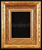 Dekoratív fa képkeret, belső:22,5×17 cm, külső:36×31 cm