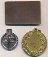 1926. "N.T.E. (Nemzeti Torna Egylet) III. díj - Az érdem jeléül" Br díjplakett (37x56mm) +...