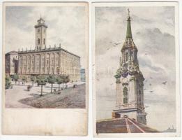 Budapest - 11 db régi szignózott képeslap / 11 old signed postcards