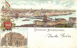 1898 Budapest, litho (cut)