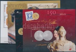 150th anniversary of Portuguese stamp block, 150 éves a portugál bélyeg blokk