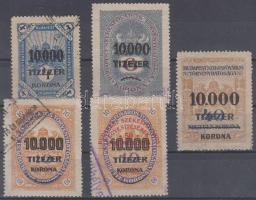 1924 Budapest városi illetékbélyegek 5 db