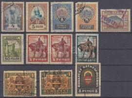 1927 12 db Budapest városi illetékbélyeg