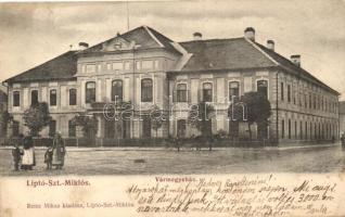 Liptószentmiklós, Vármegyeház, Reisz Miksa kiadása / County Hall (fa)