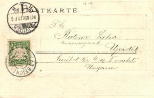 Reichenhall, Serie VI. Bauernmädchen No. 8. O. Blaschke / folklore Emb. litho (EB)