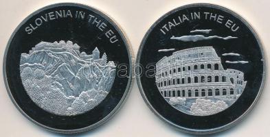 Máltai Lovagrend 2004. 100L (2x) "Szlovénia az EU-ban" + "Olaszország az EU-ban"...